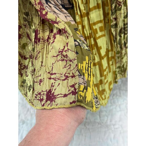 Soft Surroundings Patterned Skirt in Yellow and Brown - Picture 5 of 8